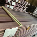 Ca. 90x Purple Heart hardhouten planken, 21x120mm, lengte 215cm